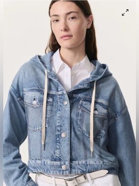 Rag & Bone NWT Terry Coney Miramar Trucker Hoodie 100% Cotton Size S